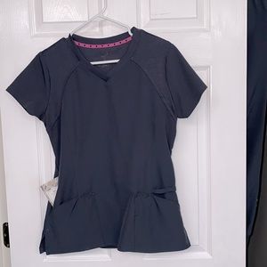 Heart soul scrub Top. Grey XS.